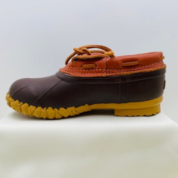 Cabela's Lace Up Brown Leather Women's Duck Rain Boot Shoe - Size 9 - Picture 3 of 16